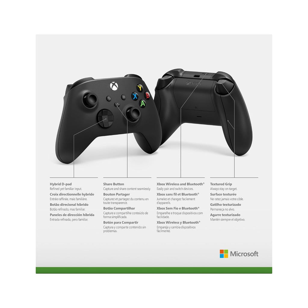 Wireless Game Controller | Compatible with consoles, PC, and cloud gaming devices | Textured grip