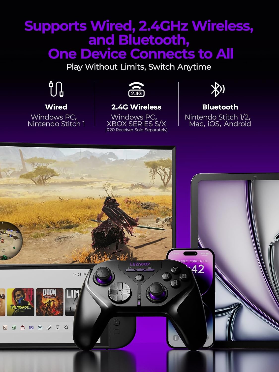 Wireless Game Controller — Featuring TMR Joysticks
