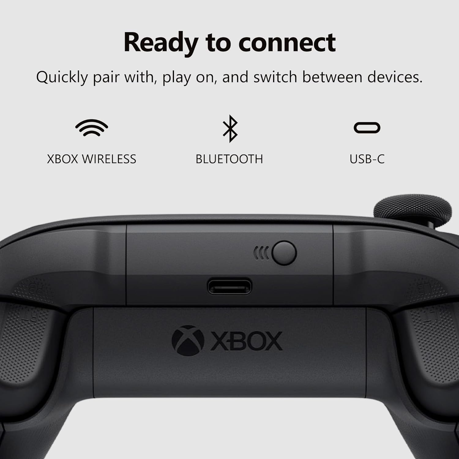 Wireless Game Controller | Compatible with consoles, PC, and cloud gaming devices | Textured grip