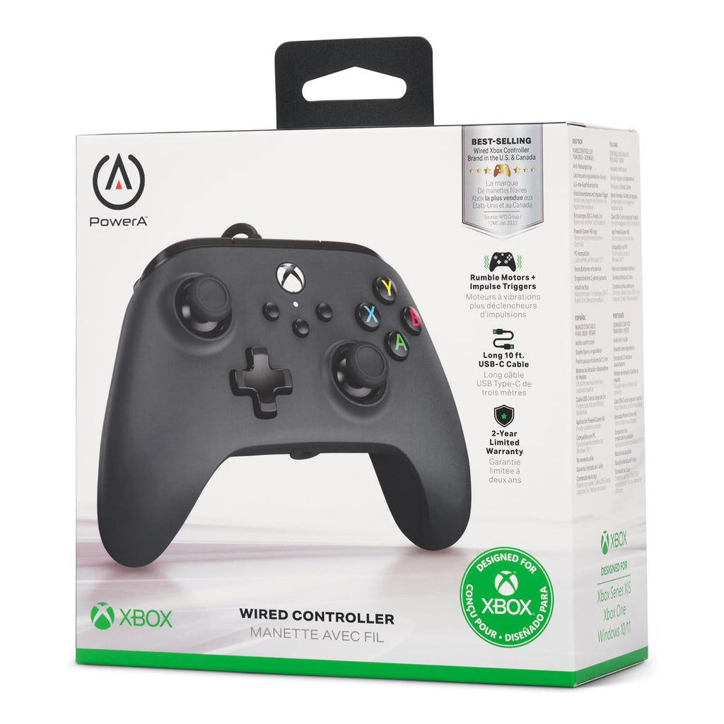 Wired Controller - Black (Compatible with Xbox One and Windows 10/11)